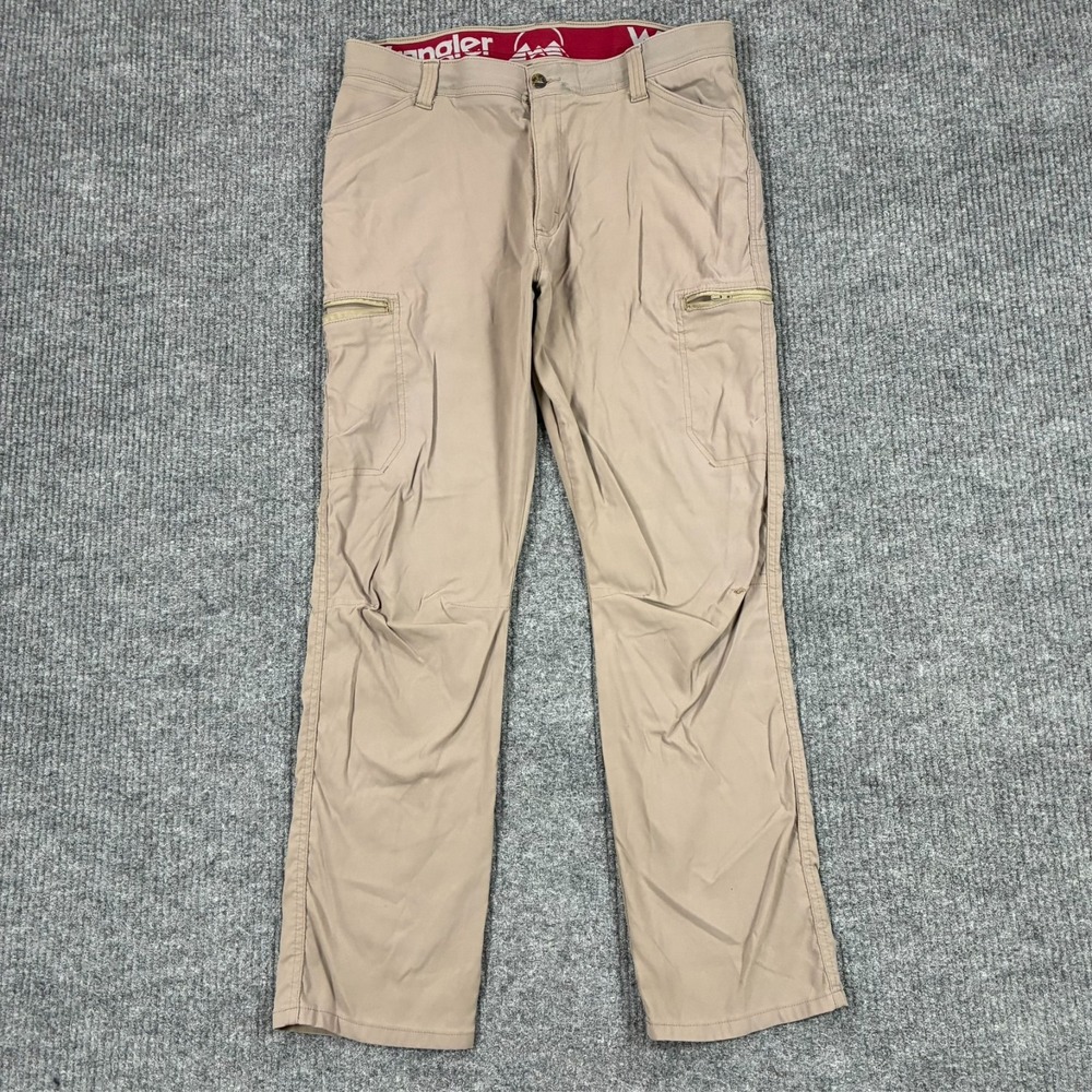 Wrangler Mens Cargo Pants Size 36x30 Beige Utility Tactical Outdoor Mid Rise